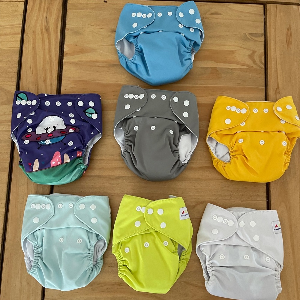 ALVA baby Cloth Diaper Bundle x 7 OS